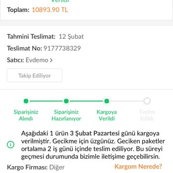 Kargo Teslimatında Gecikme Ve Müşteri Hizmetleri Sorunu