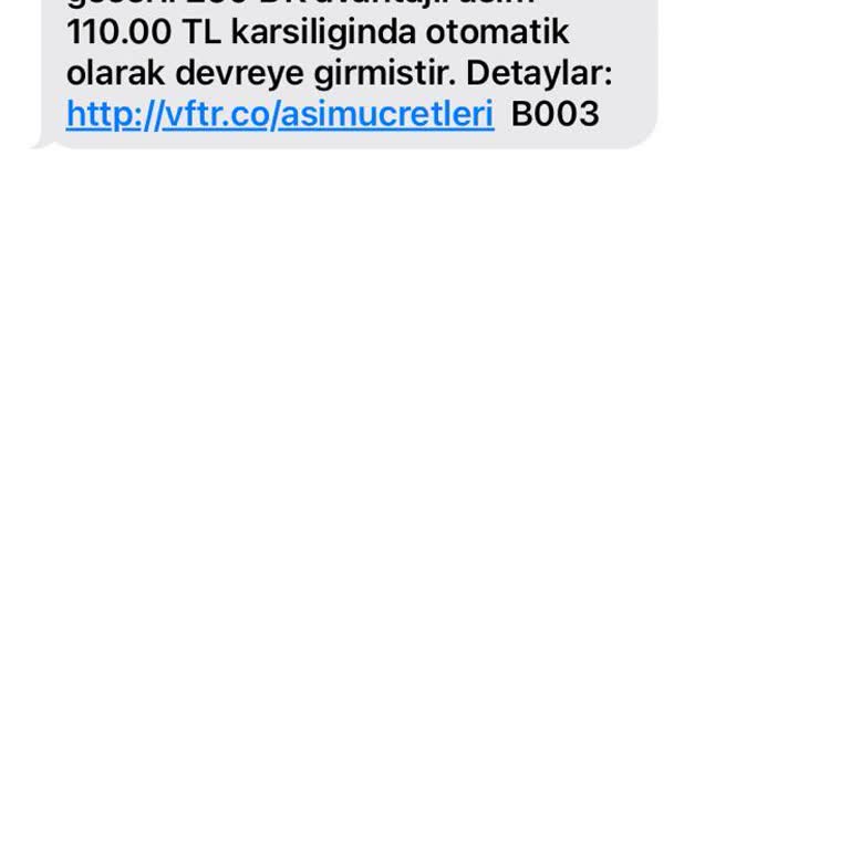 Vodafone'un Taahhüt Süresi Dolmadan Yaptığı Geçiş Ve Ek Paket Sorunu