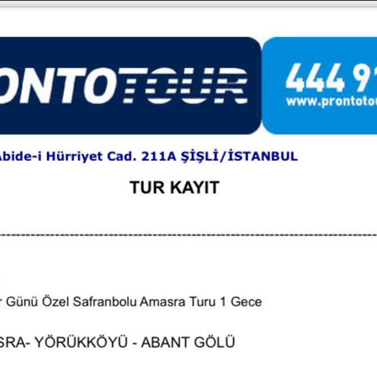 Pronto Tour İptal Edilen Tur Ücreti İadesi Sorunu