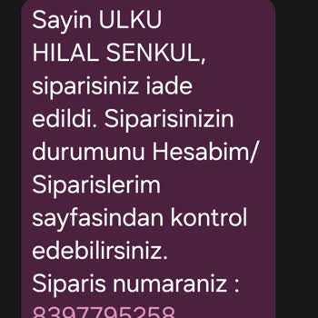 İade Bekleyen Elbise Ücreti Hakkında Dönüş Bekliyorum
