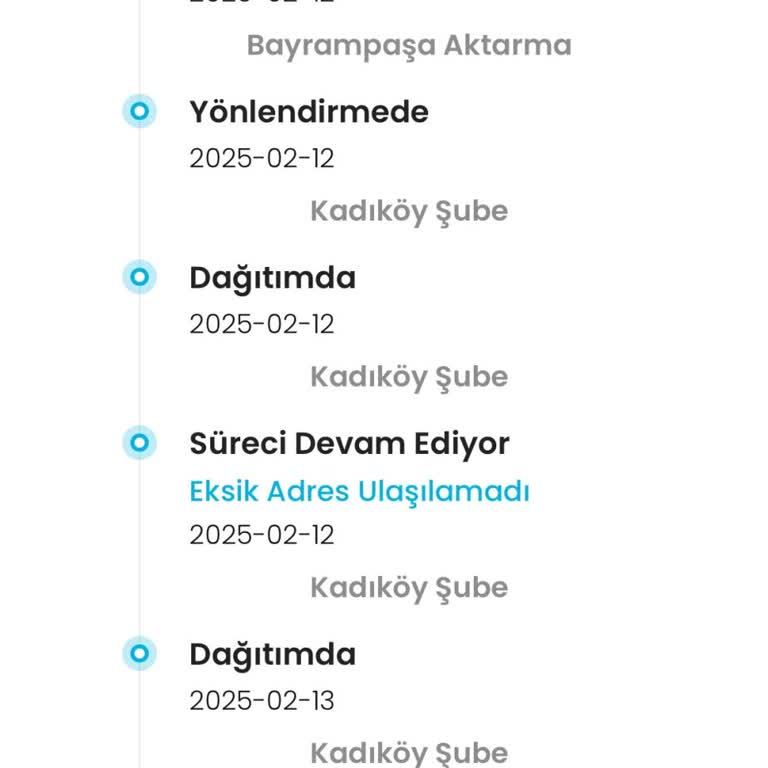 Kadıköy Şube Kargoist Teslimat Sorunu