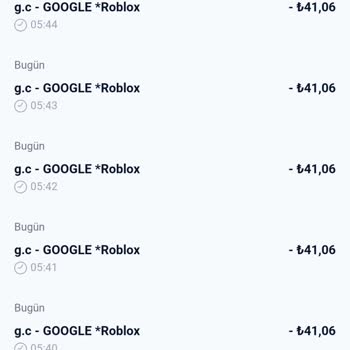Haberim Olmadan Yapılan Roblox İşlemleri