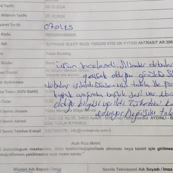 Yataş Bedding'den Aldığım Üründe Sürekli Sorunlar Ve Yetersiz Müşteri Hizmeti