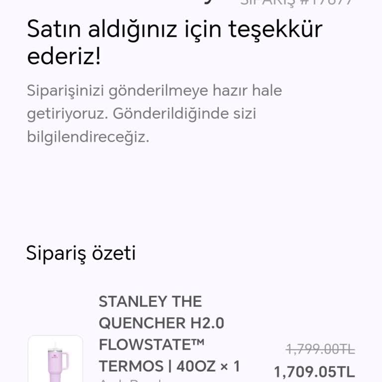 Termos Siparişimde Yaşadığım Hayal Kırıklığı