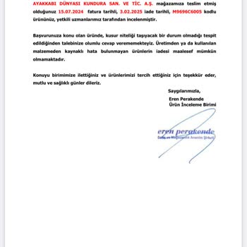 Kısa Sürede Yıpranan Ayakkabı Ve Hayal Kırıklığı