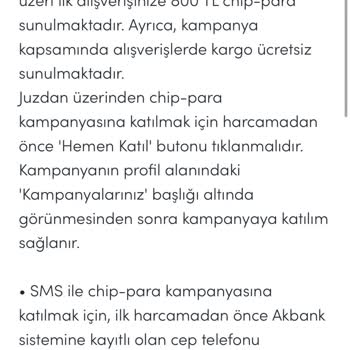Akbank Kampanyasında Eksik Chip Para Yüklemesi