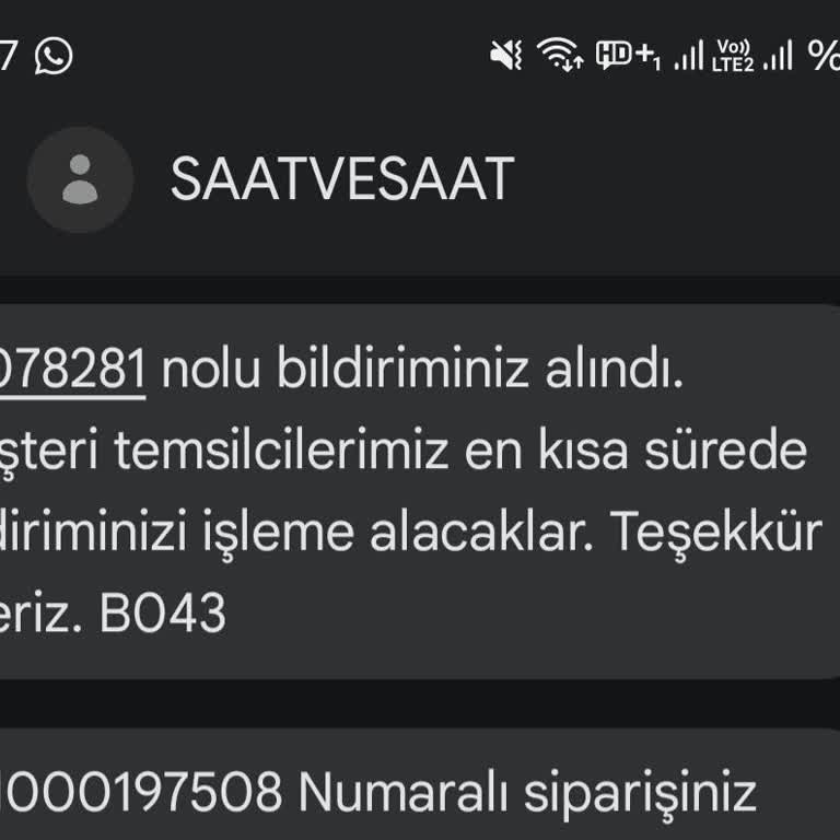 Saat & Saat'ten Zamanında Teslimat Sorunu