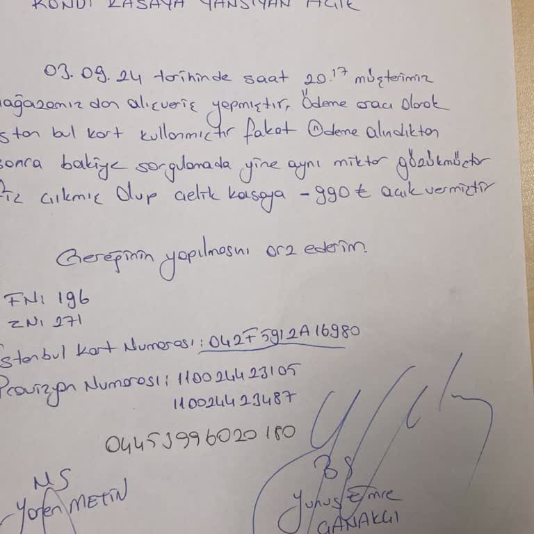 İstanbul Kart Ödemesi Sorunu Ve İade Gecikmesi