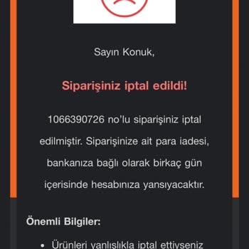 İnternetten Sipariş Edilen Ürünlerin Keyfi İptali