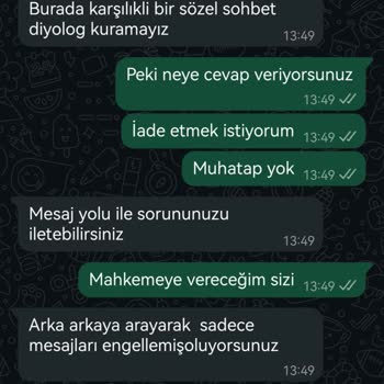 İade Sorunu Ve İlgisizlikle Karşılaşmak