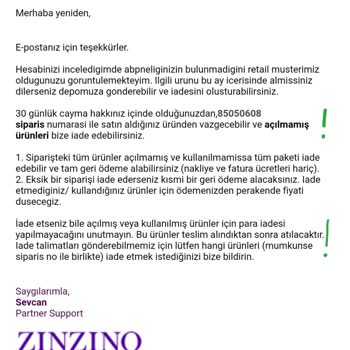 Açık Ürün Teslimatı Ve Kötü Müşteri Hizmeti