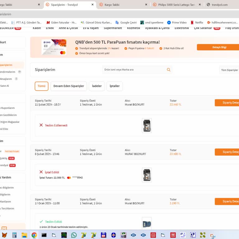 Trendyol'da Çifte Sipariş Sorunu Ve Yetersiz Müşteri Hizmeti