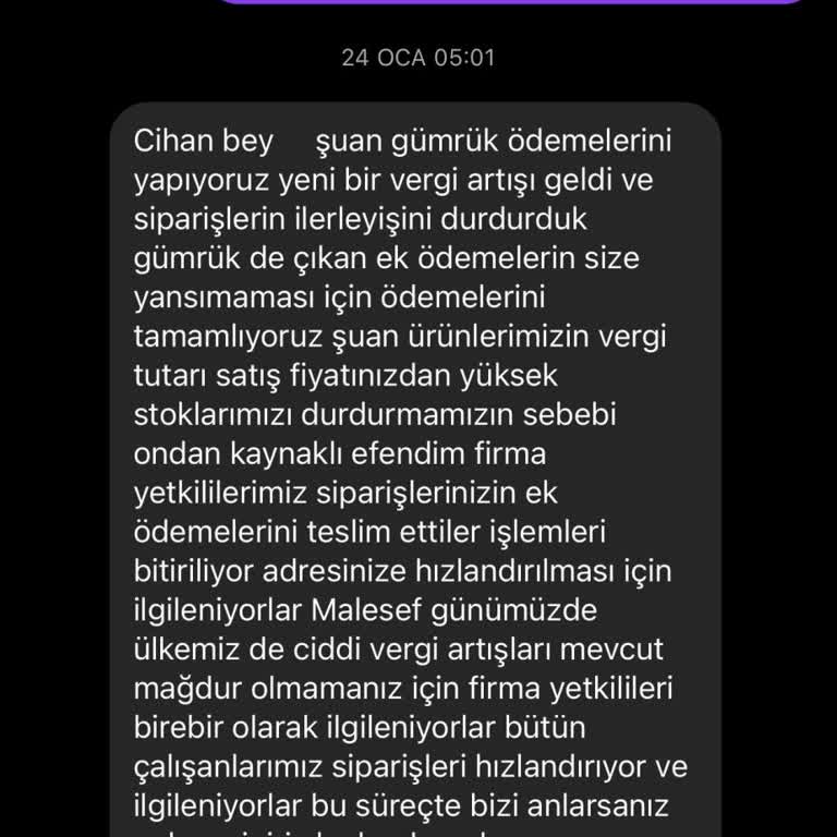 Beklenen Siparişin Gelmemesi Ve İletişimsizlik