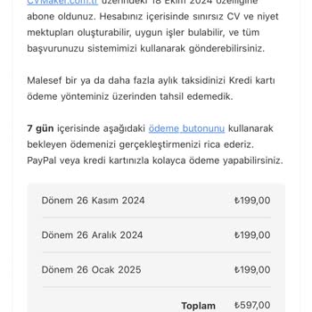 Haksız Abonelik Ücreti Talebi Ve Yetersiz Müşteri Hizmeti