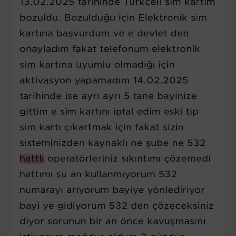 Turkcell'de E-Sim Aktivasyon Sorunu Ve Müşteri Hizmetleri Çıkmazı
