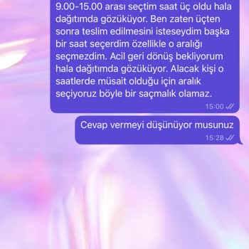 Teslimat Gecikmesi Ve İlgisiz Müşteri Hizmetleri