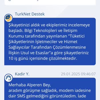 Modem İadesi Ve Sürekli Aramalarla Yaşanan Sorunlar