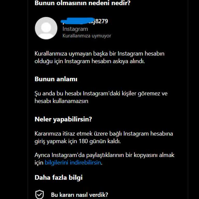 Instagram Hesabım Haksız Yere Askıya Alındı, Eski Bir Hesap Yüzünden Mağdurum!