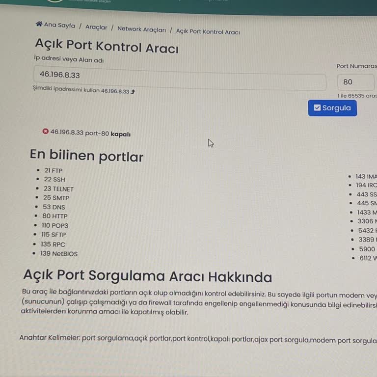Port Sorunu Ve İlgisiz Müşteri Hizmetleri