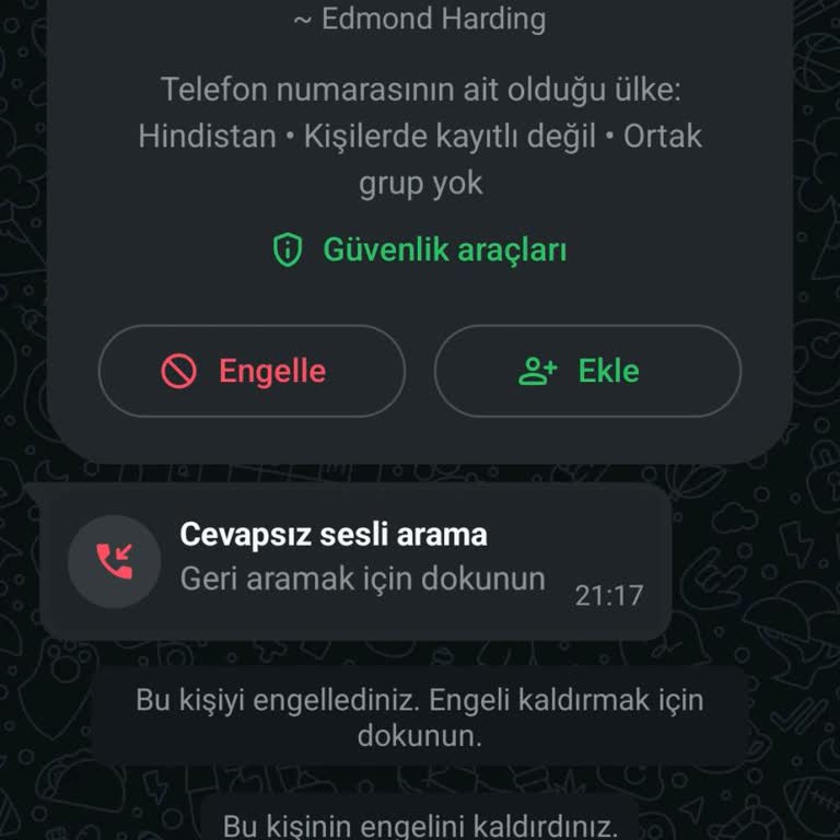 WhatsApp Nachricht von Nummer mit Ländervorwahl +91 am 06.02.2025 erhalten