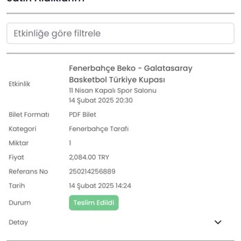 Maç Biletim Sistemde Kayboldu