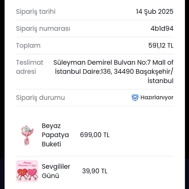 Sevgililer Günü'nde Teslimat Hayal Kırıklığı