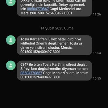 Tosla Kartımın Aniden Feshedilmesi
