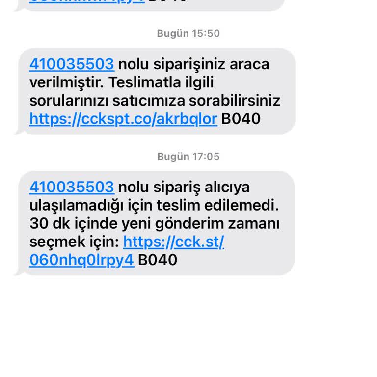 Teslimat Sorunu Ve İletişimsizlik