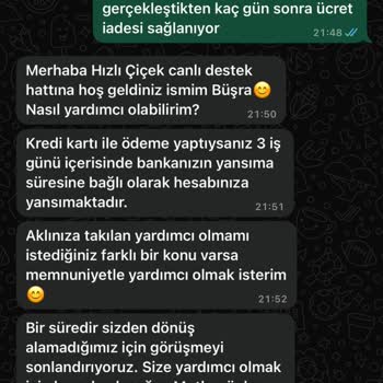 Solmuş Çiçekler Ve İade Sorunu: Güven Vermeyen Hizmet