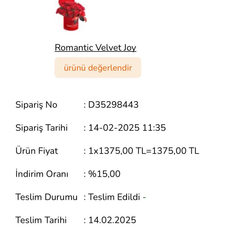 Eksik Çiçek Teslimatı Ve Yetersiz Müşteri Hizmeti