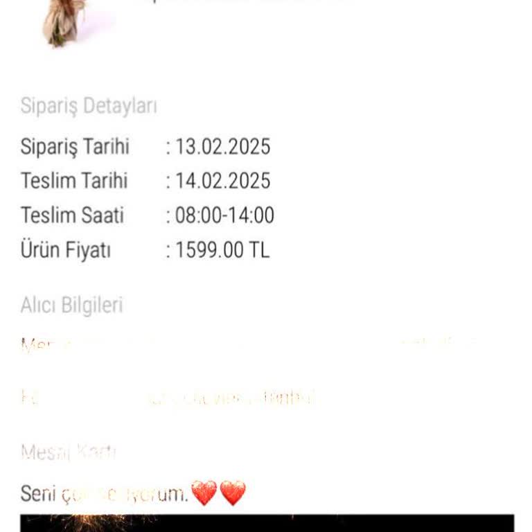 Teslim Edilmeden Teslim Edildi Gösterilen Çiçek Siparişi