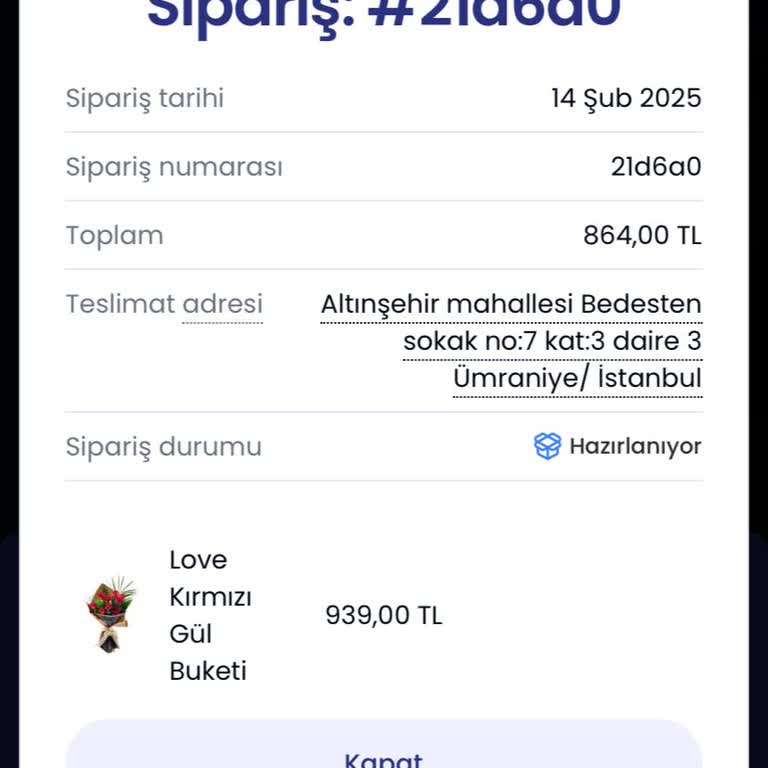 Çiçek Teslimatında Yaşanan Gecikme