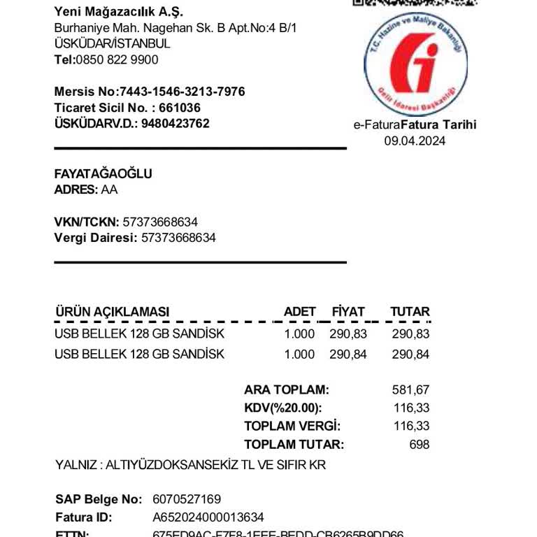 A101'den Aldığım Flash Bellek Yanıltıcı Çıktı