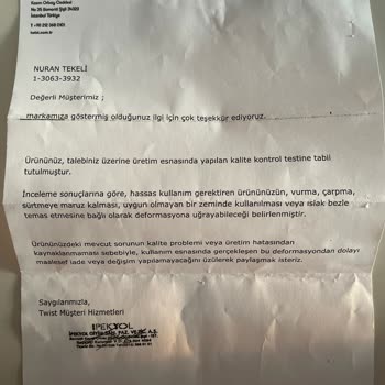 Twist Çizme: Kalite Sorunu Ve Müşteri Hizmetleri Hayal Kırıklığı