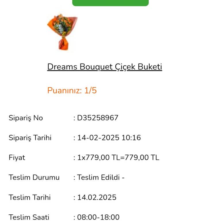 Teslim Edilmeyen Sipariş Ve İletişim Sorunları
