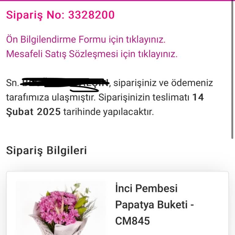 Teslim Edilmeyen Çiçek Ve Ulaşılamayan Müşteri Hizmetleri