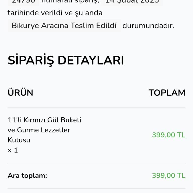 Bicicekcim.com Sipariş Verdim Siparişim Halen Gelmedi