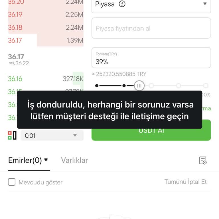 Cointr Hesabımda Dondurulan İşlem Ve Erişilemeyen Destek