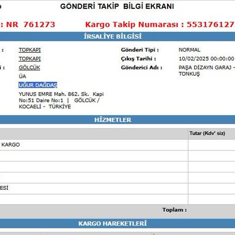 Aras Kargo Gölcük Şubesi'nde Eksik Teslimat Ve İletişim Sorunu