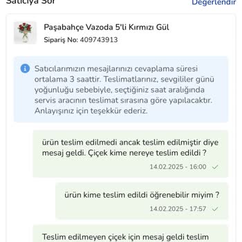 Çiçek Sepeti'nden Teslim Edilmeyen Sipariş Krizi