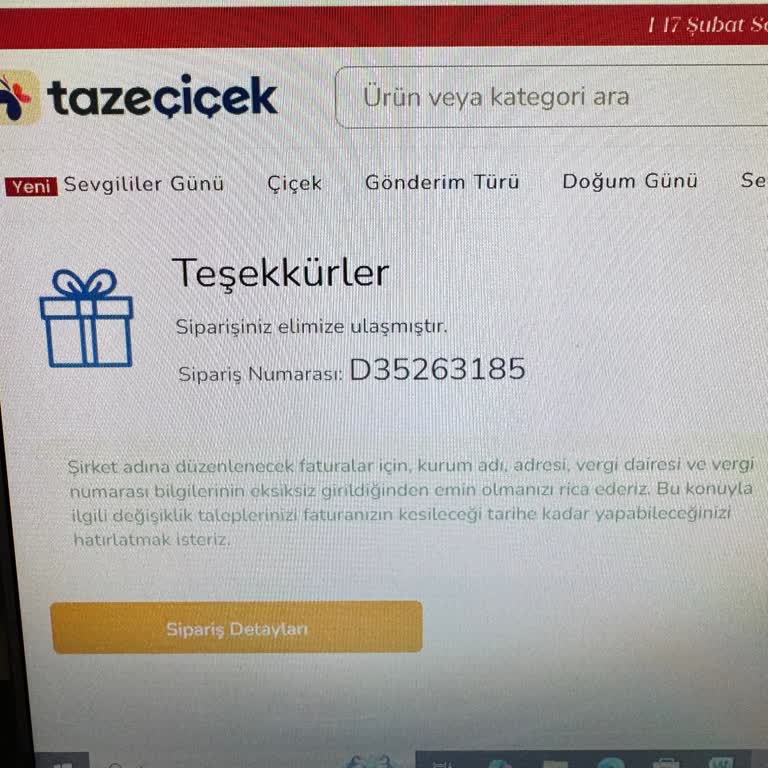 Taze Çiçek Siparişi Teslim Edilmedi Ve Müşteri Hizmetlerine Ulaşılamıyor