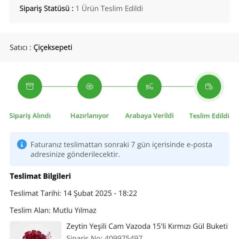 Çiçek Teslimatında Büyük Hayal Kırıklığı