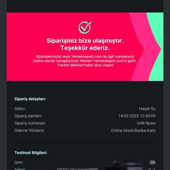 Teslim Edilmeyen Su Siparişi Ve Yanıltıcı Bilgilendirme