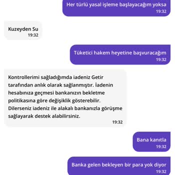 Getir'den Eksik İade Ve Ürün Sorunu