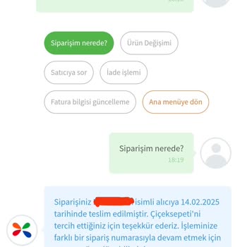 Teslim Edilmeyen Çiçek Siparişi Ve İletişim Problemleri
