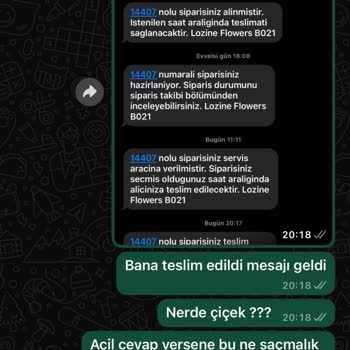 Çiçek Siparişi Teslimat Sorunu Ve Yanıltıcı Bilgilendirme