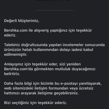 Bershka Kabanım Bir Ayda Bitlendi, Müşteri Hizmetleri Çözüm Sunmuyor