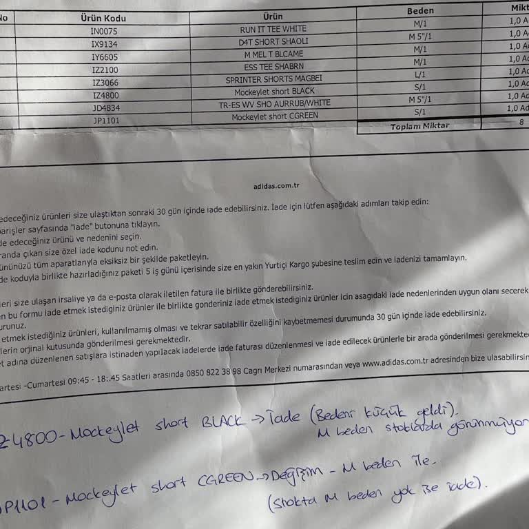 Adidas İade Sürecinde Yaşanan Sorunlar