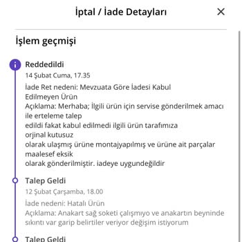 Anakart Sorunu Ve İade Sürecinde Yaşanan Mağduriyet