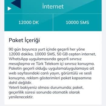 Türk Telekom Paket Süresi Hakkında Yanıltıcı Bilgilendirme
